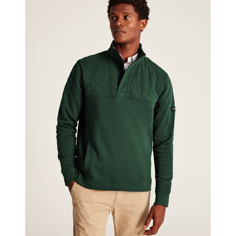 Joules Men's Darrington Quarter Zip Sweater - Racing Green-1